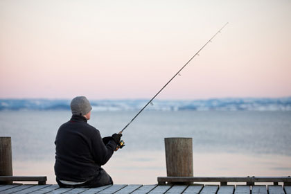 Angler an der Ostsee