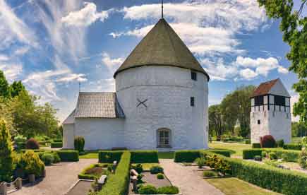 Bild einer Rundkirche in Bornholm